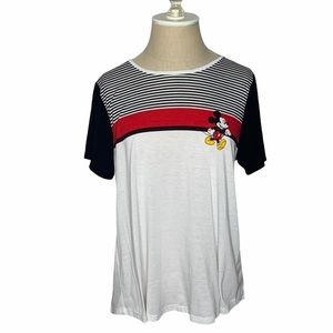 Disney Mickey Mouse Short Sleeve Blouse Open Back